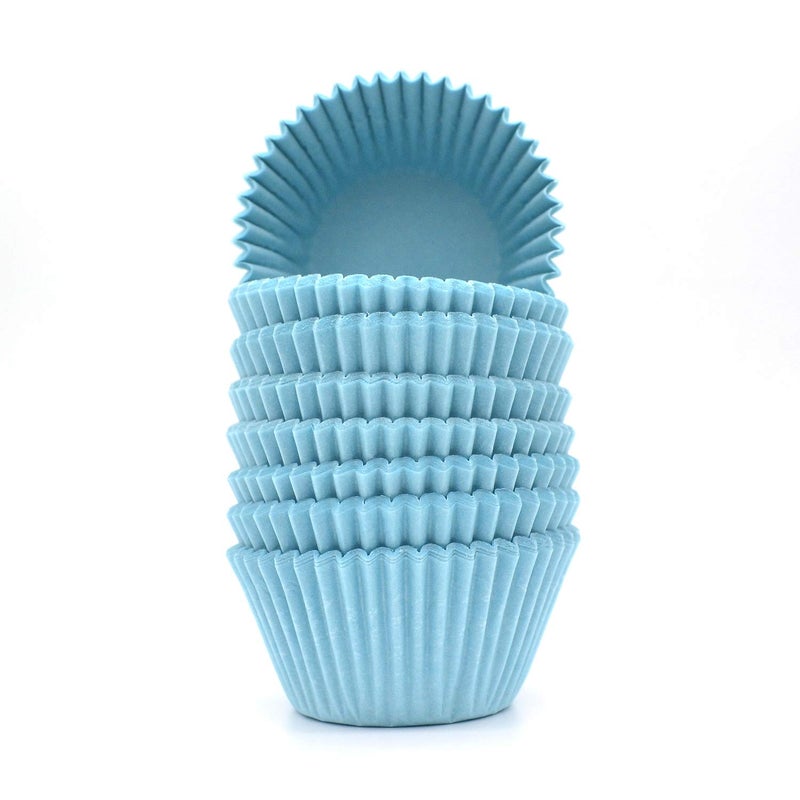 Mombake Premium Blue Greaseproof Cupcake Liners Muffin Paper Baking Cups Standard Sized, 200-Count - Image 4